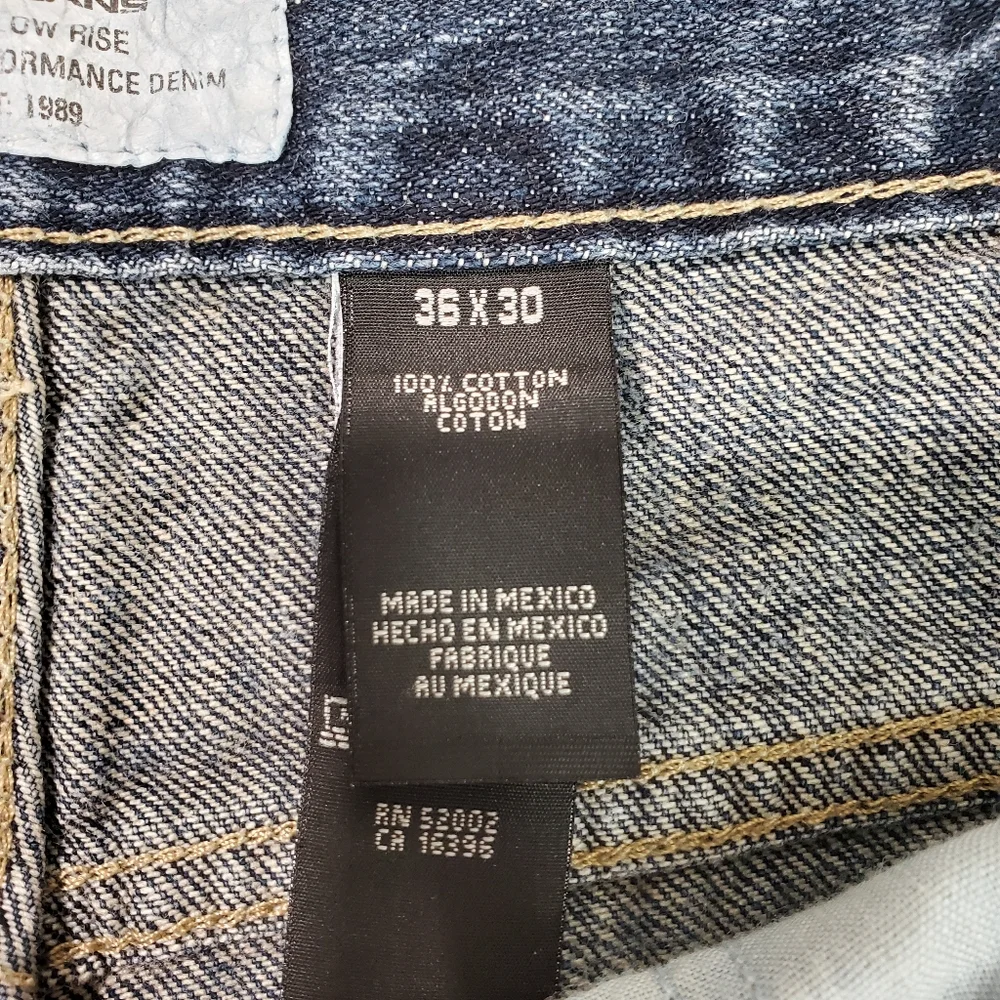 DKNY Soho Straight Leg Men's Jeans 36X30 Low Rise Distressing KBRU5629